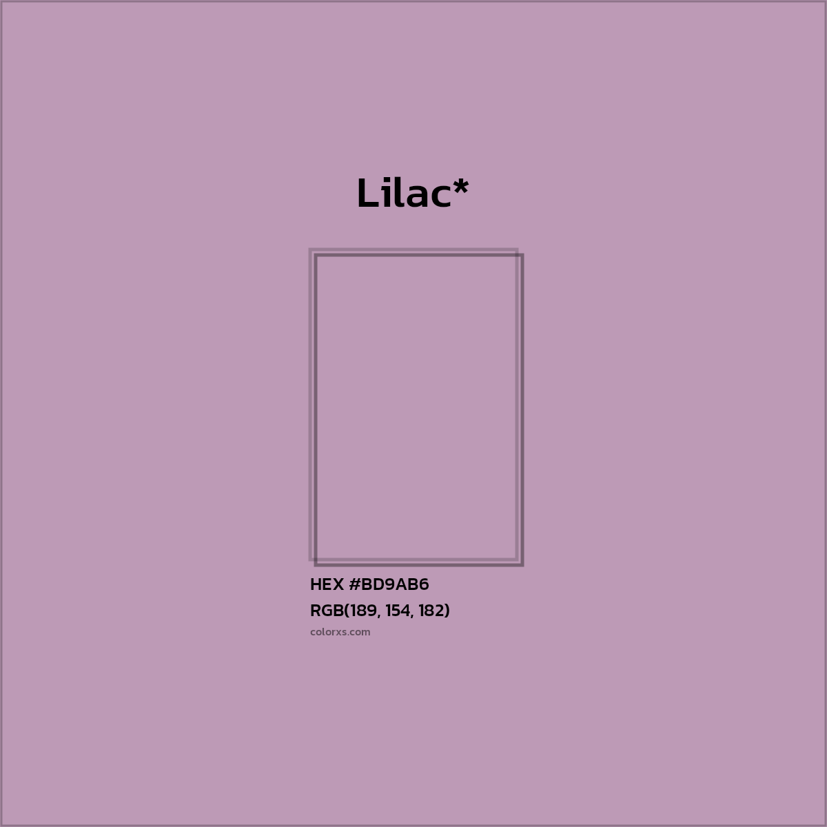 HEX #BD9AB6 Color Name, Color Code, Palettes, Similar Paints, Images