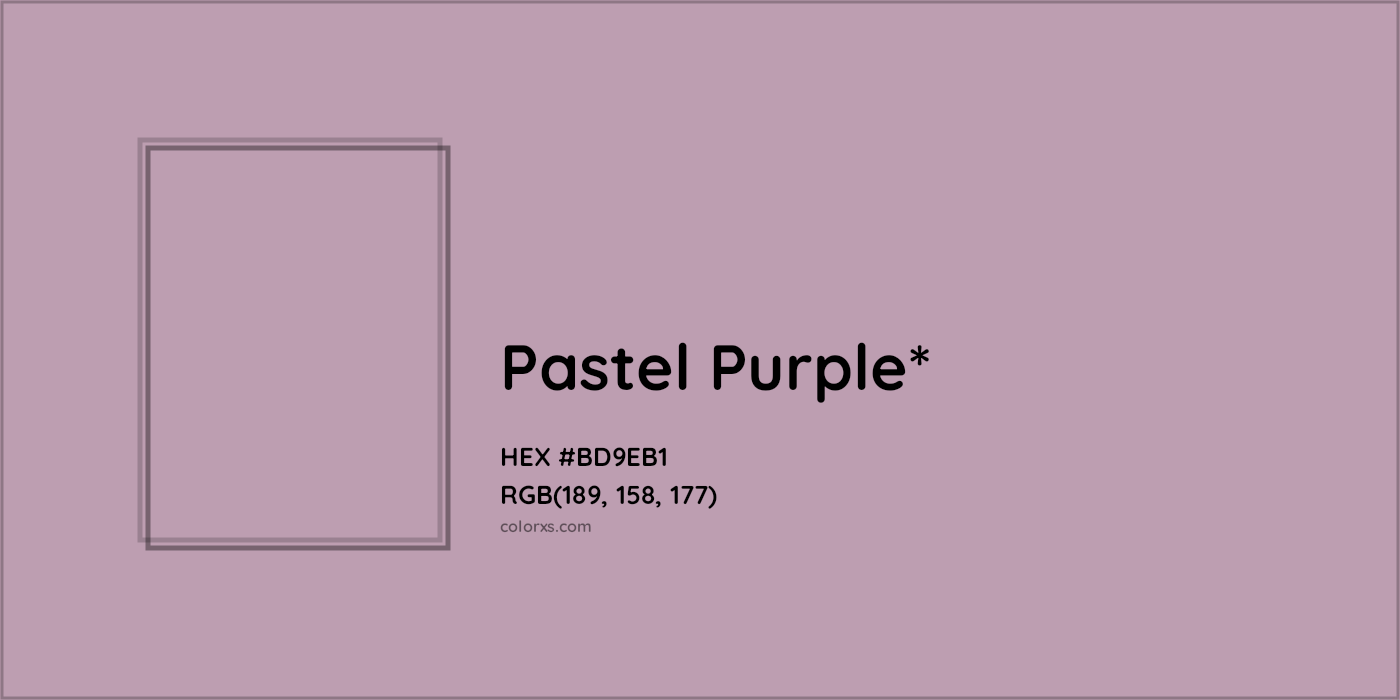 HEX #BD9EB1 Color Name, Color Code, Palettes, Similar Paints, Images