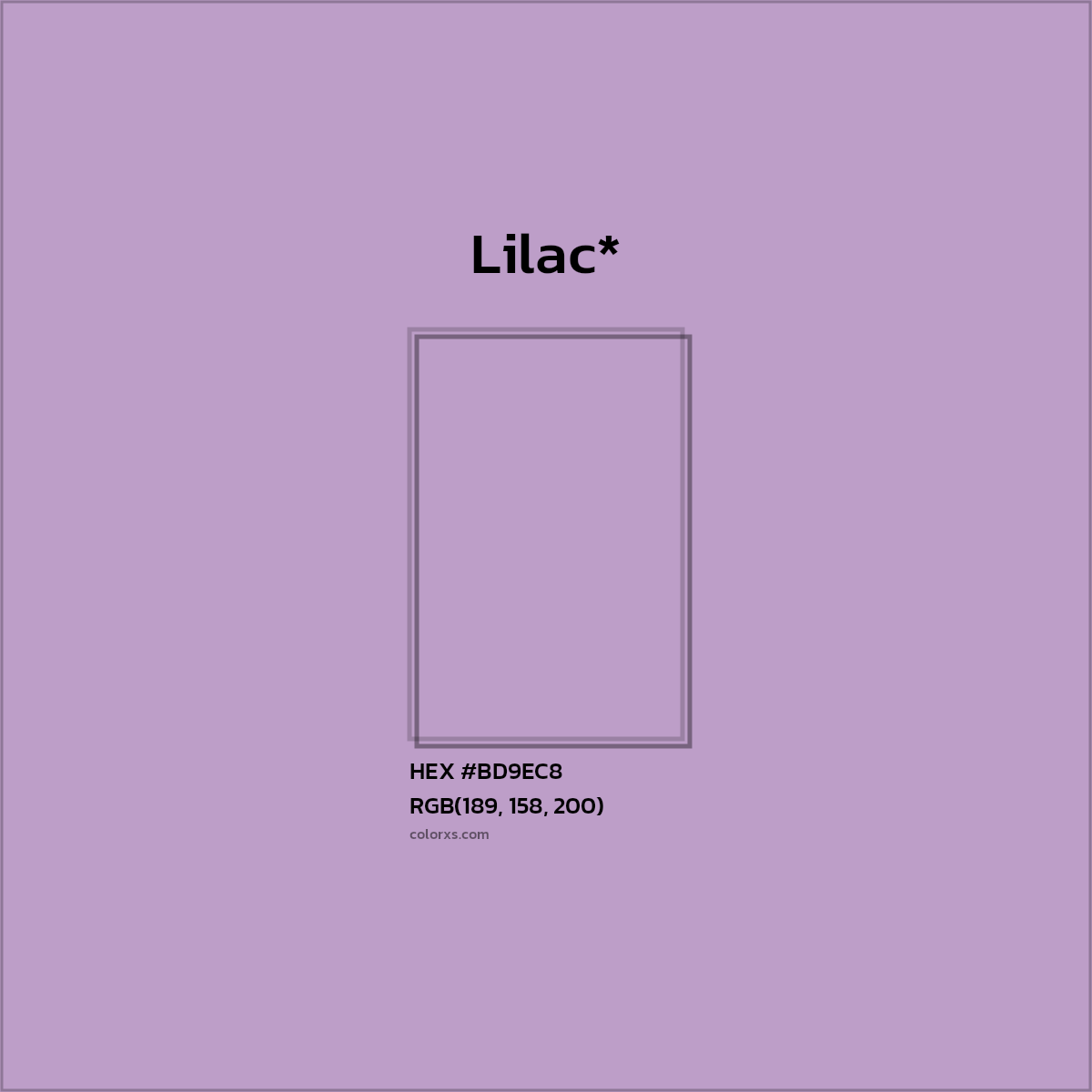 HEX #BD9EC8 Color Name, Color Code, Palettes, Similar Paints, Images