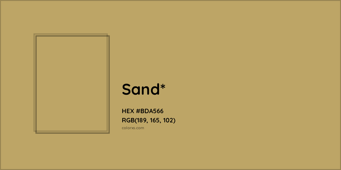 HEX #BDA566 Color Name, Color Code, Palettes, Similar Paints, Images