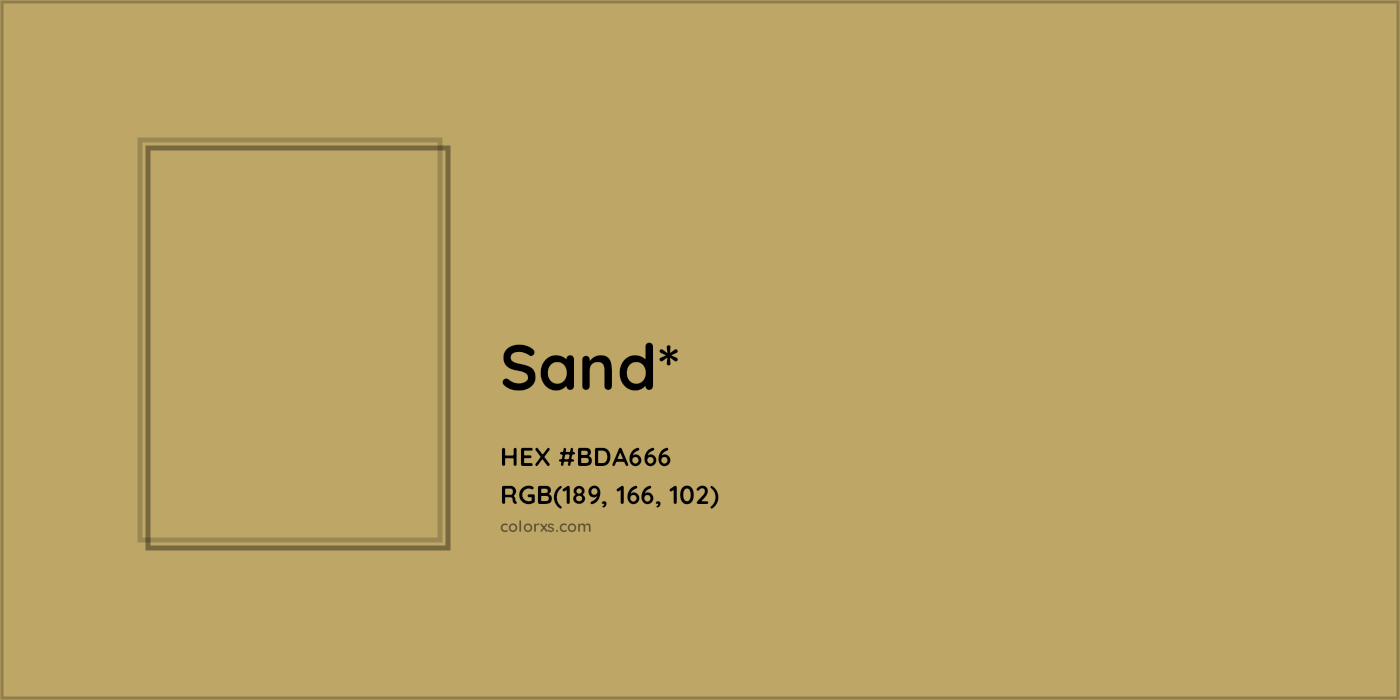 HEX #BDA666 Color Name, Color Code, Palettes, Similar Paints, Images