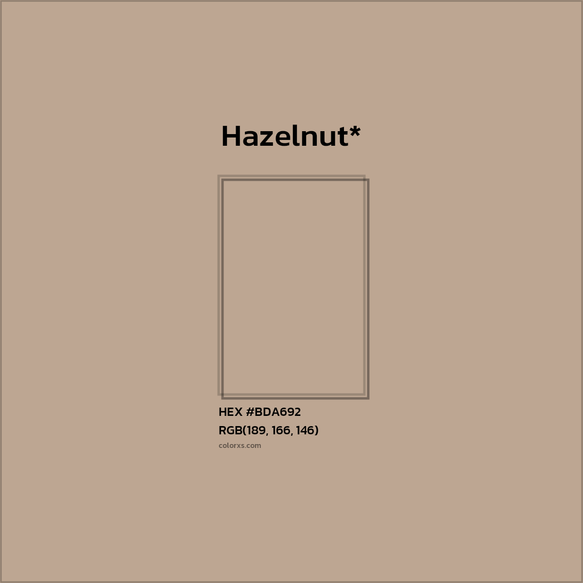 HEX #BDA692 Color Name, Color Code, Palettes, Similar Paints, Images