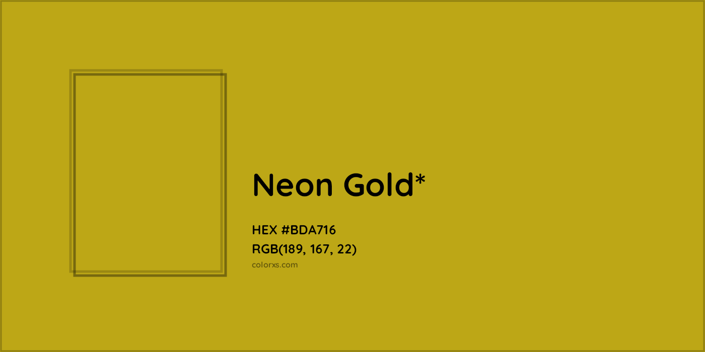 HEX #BDA716 Color Name, Color Code, Palettes, Similar Paints, Images