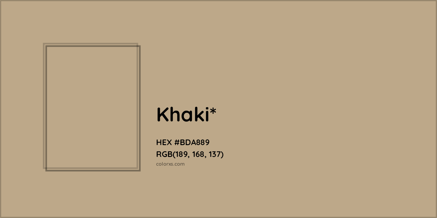 HEX #BDA889 Color Name, Color Code, Palettes, Similar Paints, Images
