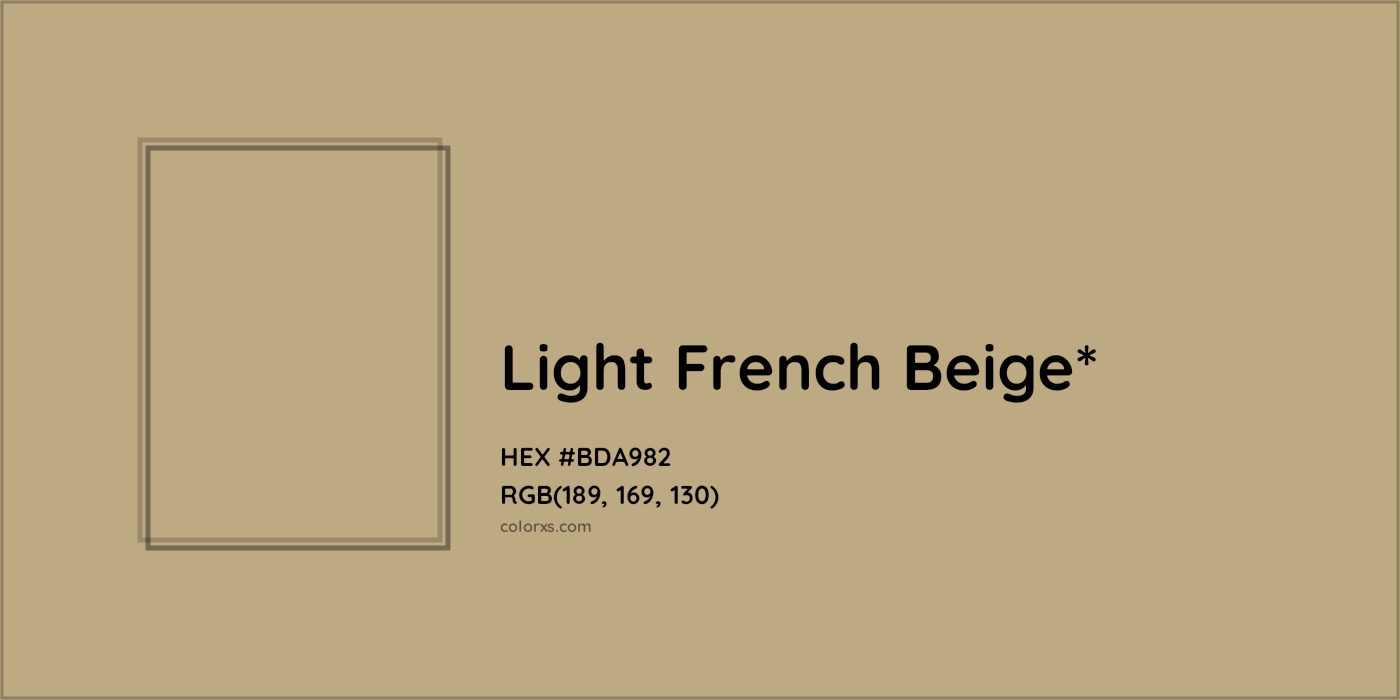 HEX #BDA982 Color Name, Color Code, Palettes, Similar Paints, Images