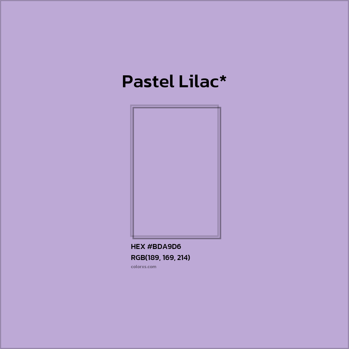 HEX #BDA9D6 Color Name, Color Code, Palettes, Similar Paints, Images