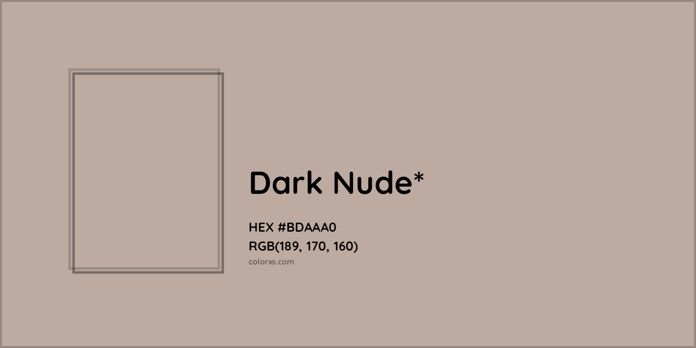 HEX #BDAAA0 Color Name, Color Code, Palettes, Similar Paints, Images