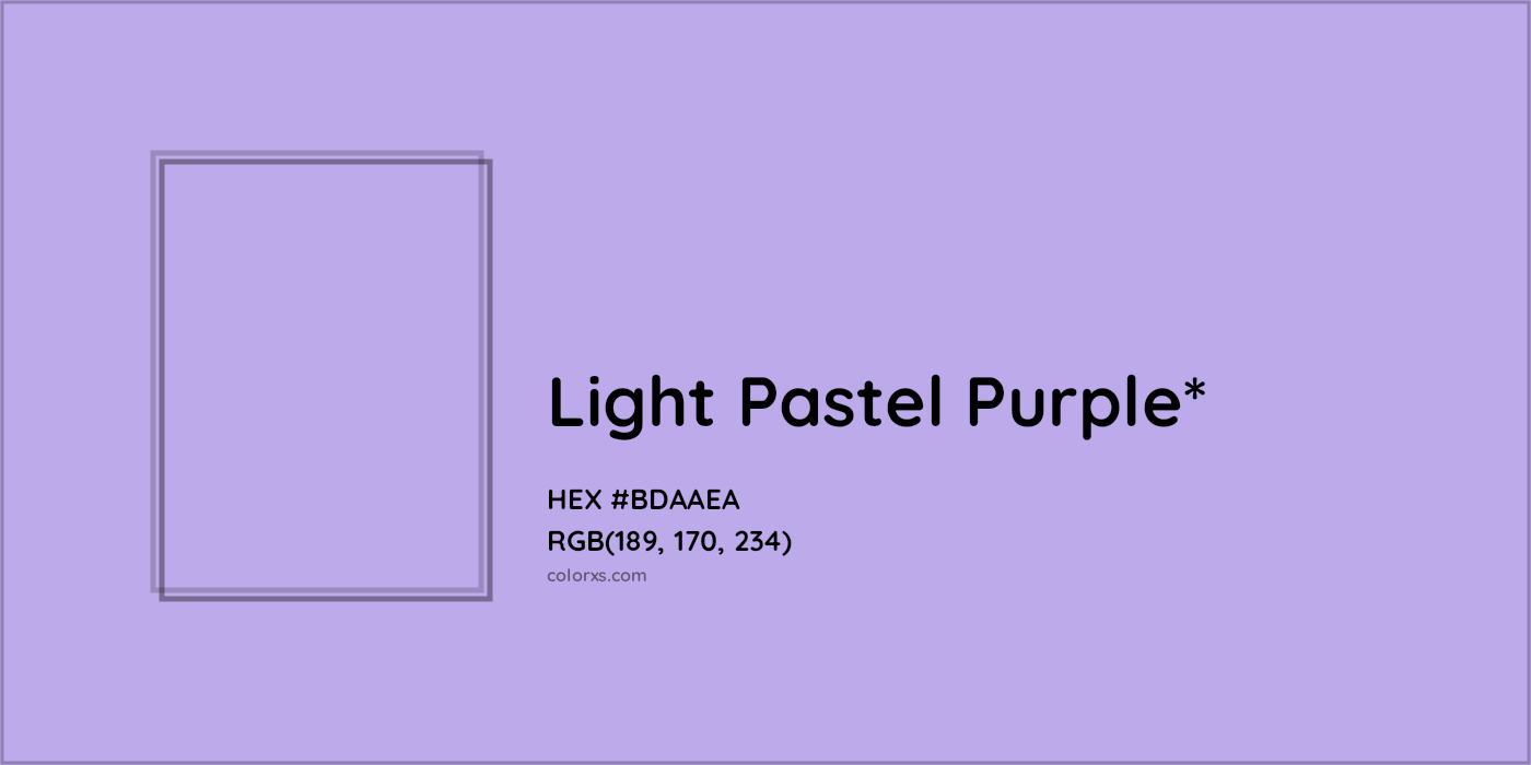 HEX #BDAAEA Color Name, Color Code, Palettes, Similar Paints, Images