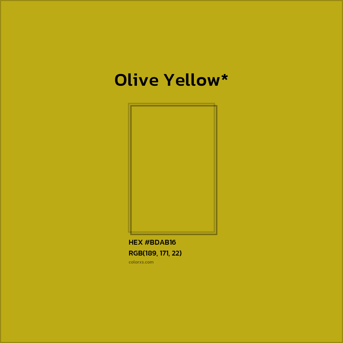 HEX #BDAB16 Color Name, Color Code, Palettes, Similar Paints, Images