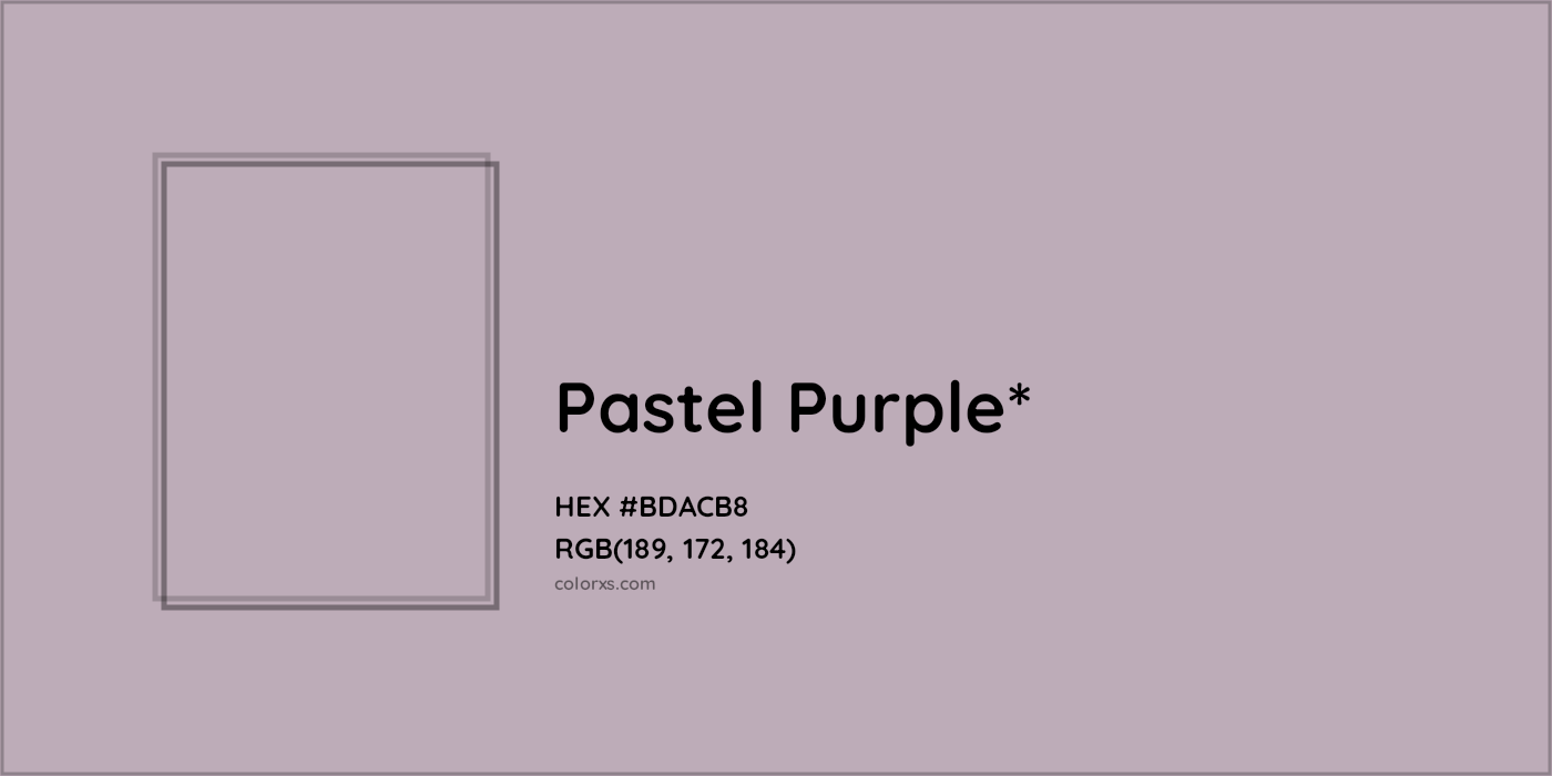 HEX #BDACB8 Color Name, Color Code, Palettes, Similar Paints, Images