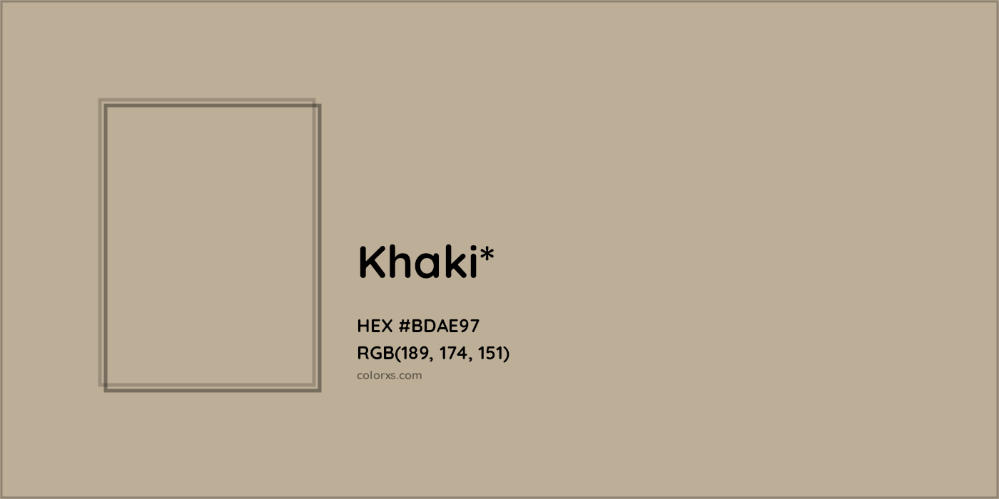 HEX #BDAE97 Color Name, Color Code, Palettes, Similar Paints, Images