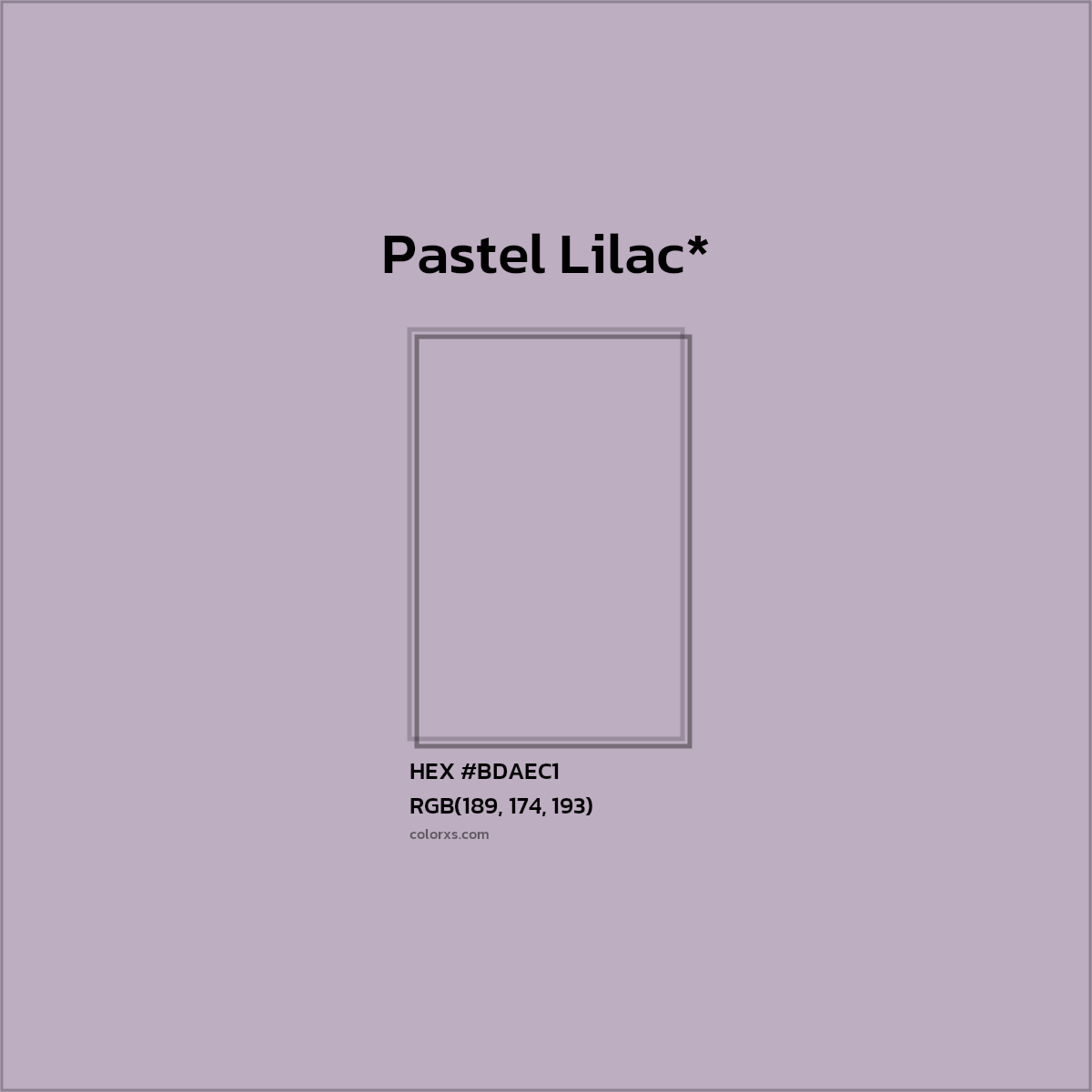 HEX #BDAEC1 Color Name, Color Code, Palettes, Similar Paints, Images