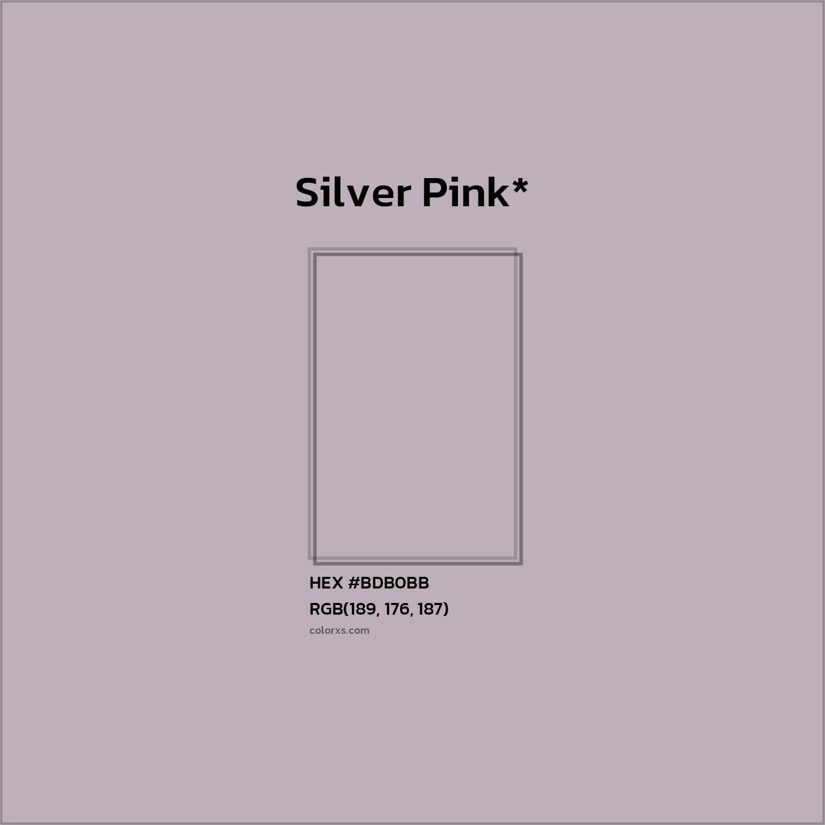 HEX #BDB0BB Color Name, Color Code, Palettes, Similar Paints, Images