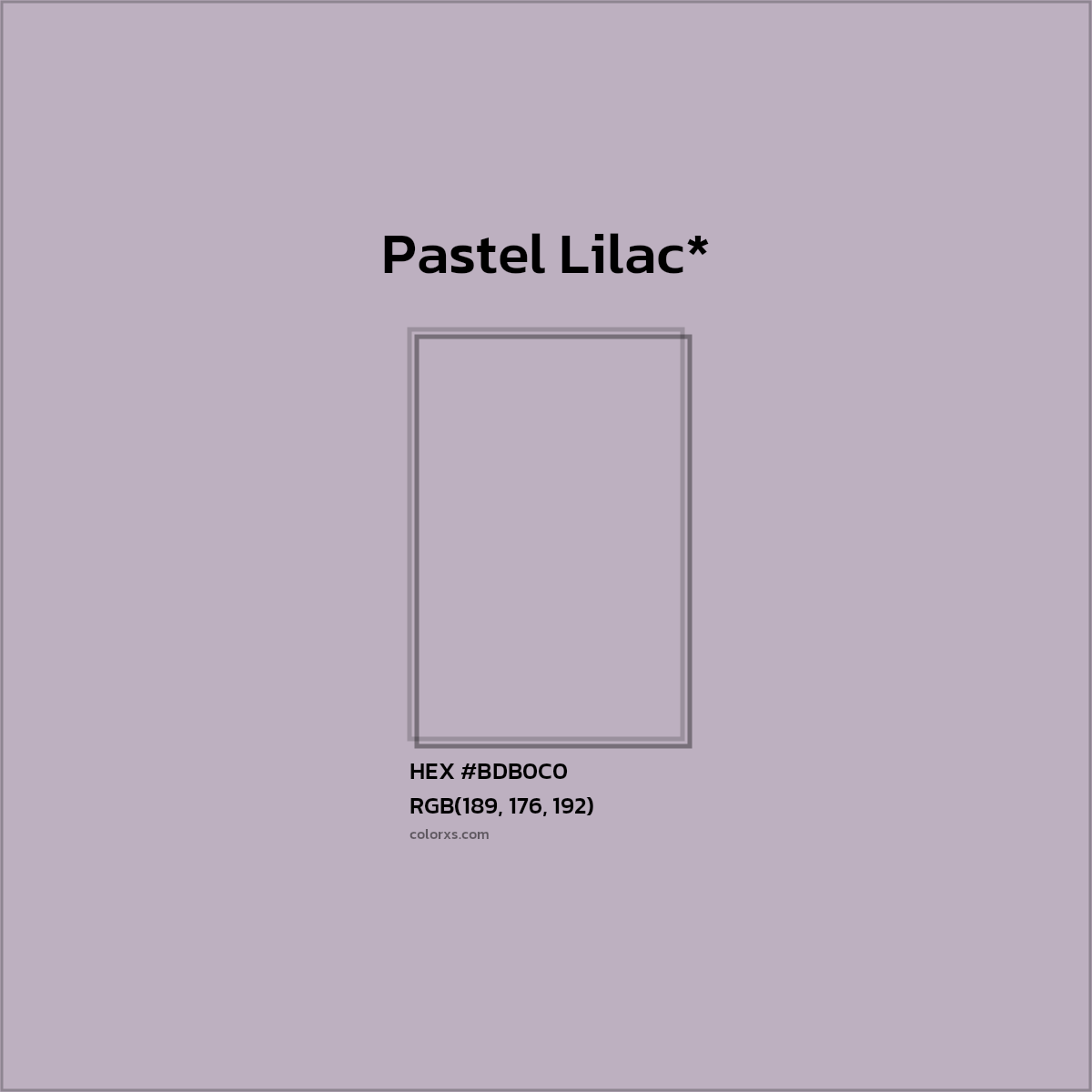 HEX #BDB0C0 Color Name, Color Code, Palettes, Similar Paints, Images