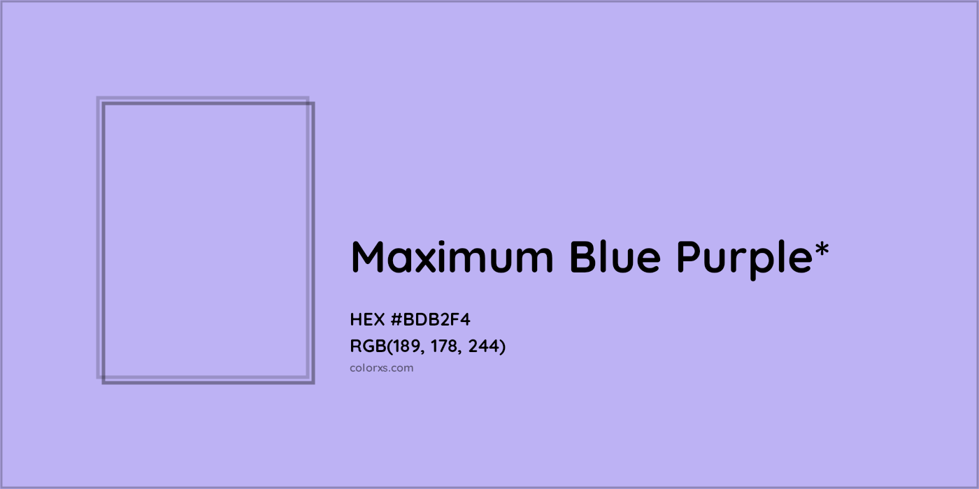 HEX #BDB2F4 Color Name, Color Code, Palettes, Similar Paints, Images