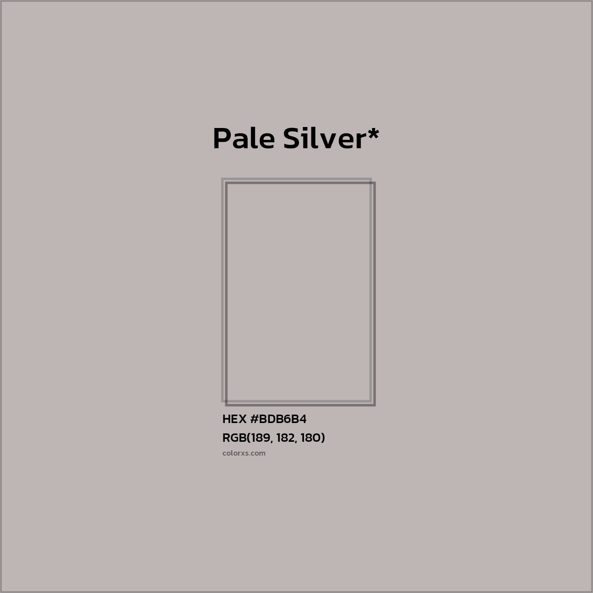 HEX #BDB6B4 Color Name, Color Code, Palettes, Similar Paints, Images