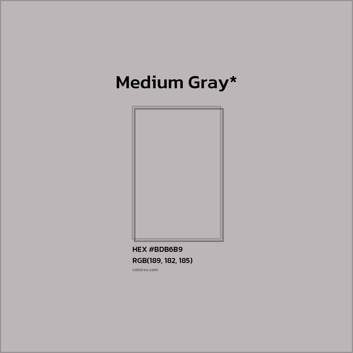 HEX #BDB6B9 Color Name, Color Code, Palettes, Similar Paints, Images