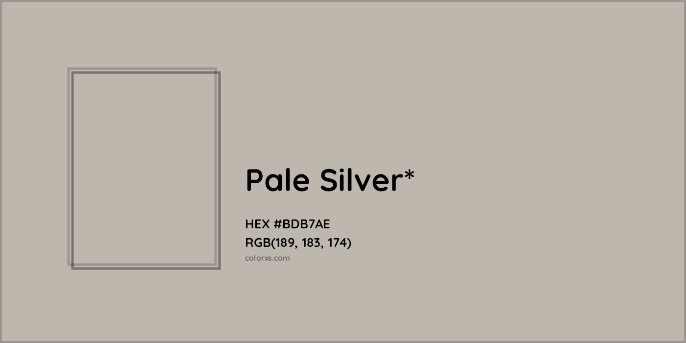 HEX #BDB7AE Color Name, Color Code, Palettes, Similar Paints, Images