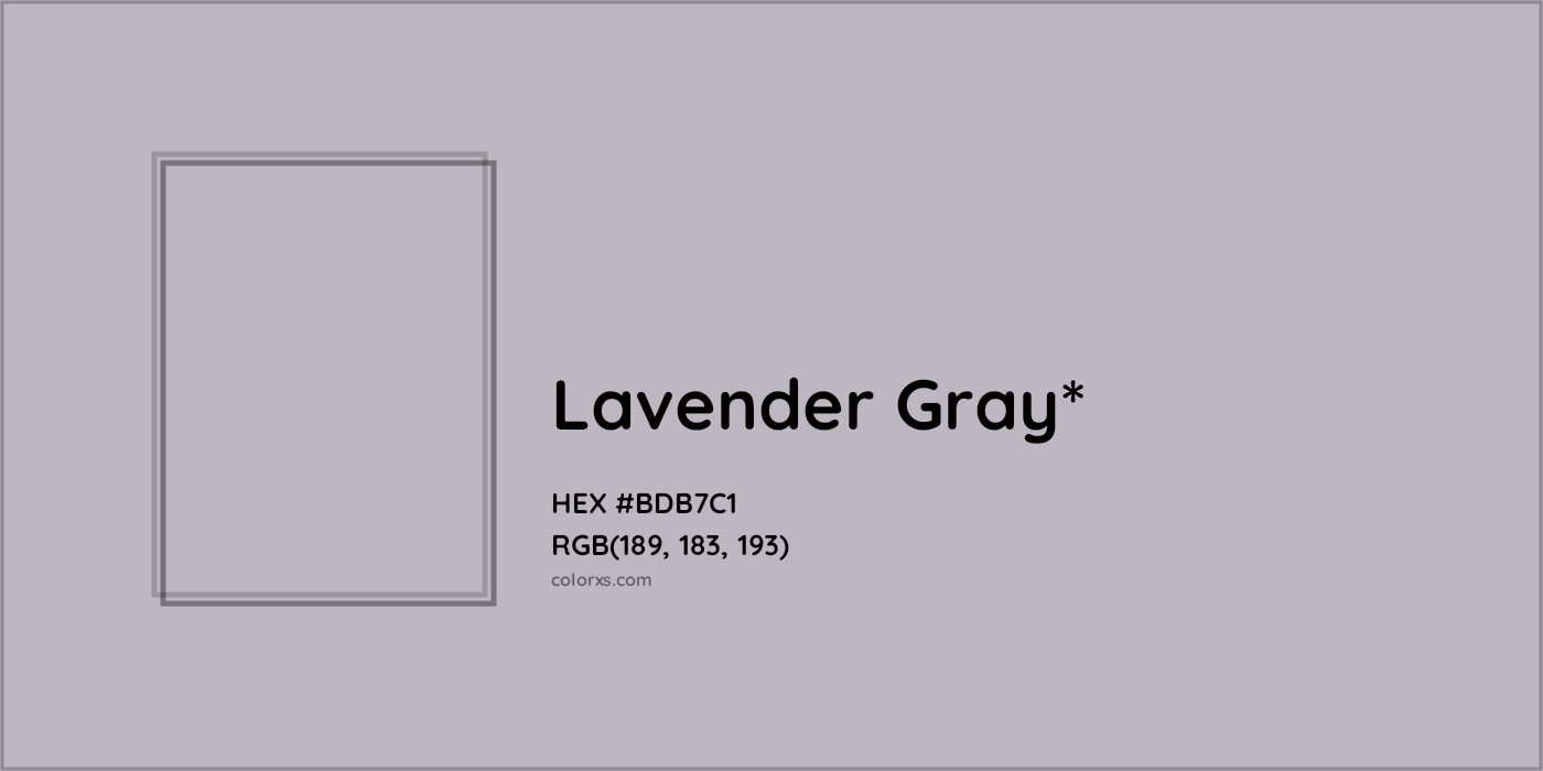 HEX #BDB7C1 Color Name, Color Code, Palettes, Similar Paints, Images