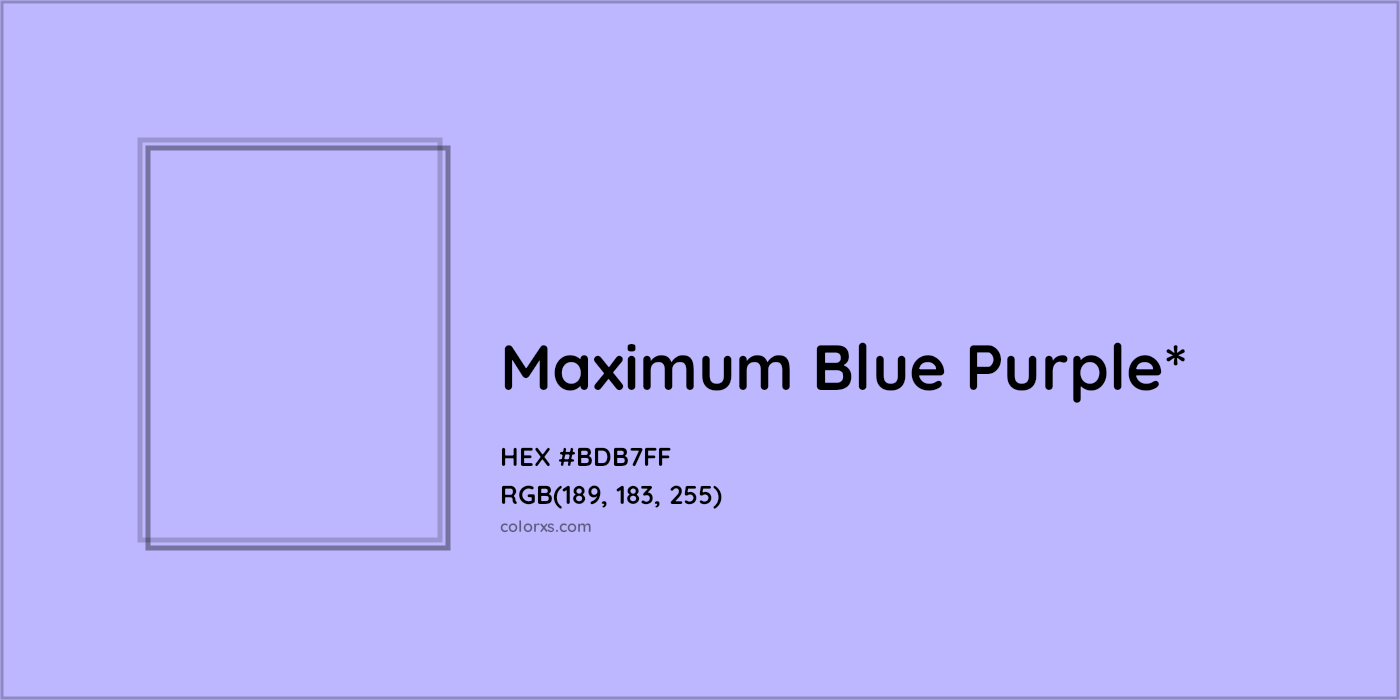 HEX #BDB7FF Color Name, Color Code, Palettes, Similar Paints, Images