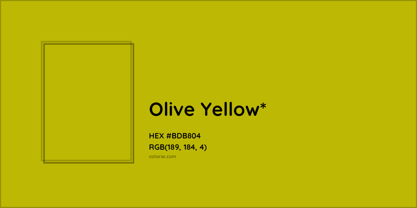 HEX #BDB804 Color Name, Color Code, Palettes, Similar Paints, Images