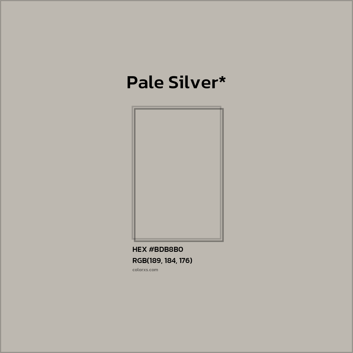 HEX #BDB8B0 Color Name, Color Code, Palettes, Similar Paints, Images