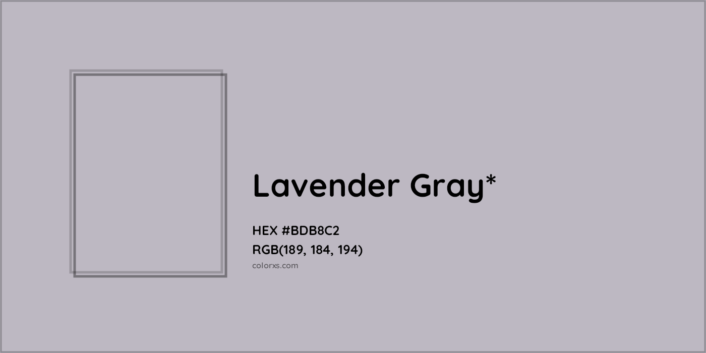 HEX #BDB8C2 Color Name, Color Code, Palettes, Similar Paints, Images