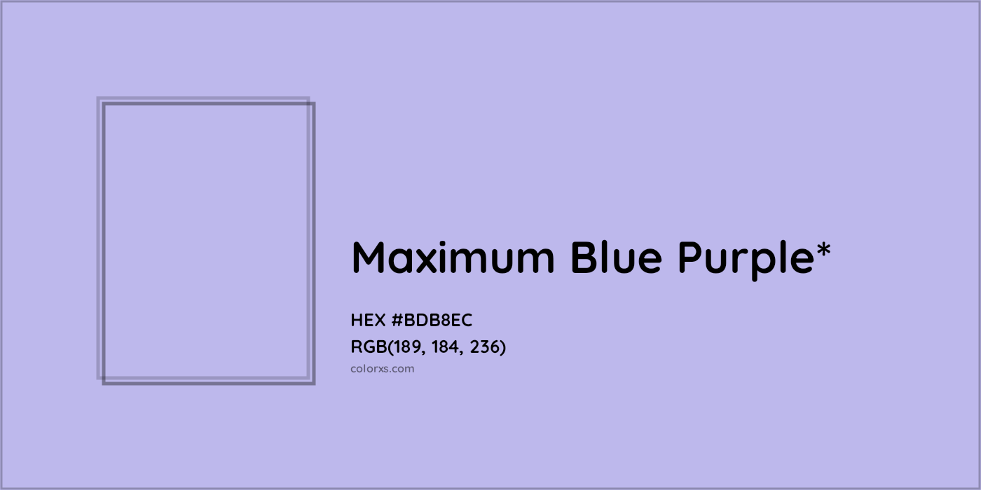 HEX #BDB8EC Color Name, Color Code, Palettes, Similar Paints, Images