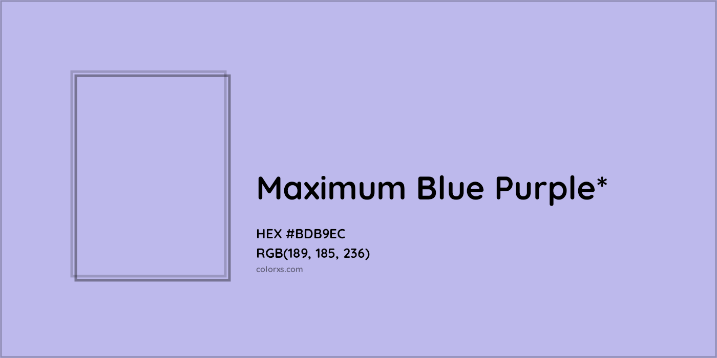 HEX #BDB9EC Color Name, Color Code, Palettes, Similar Paints, Images