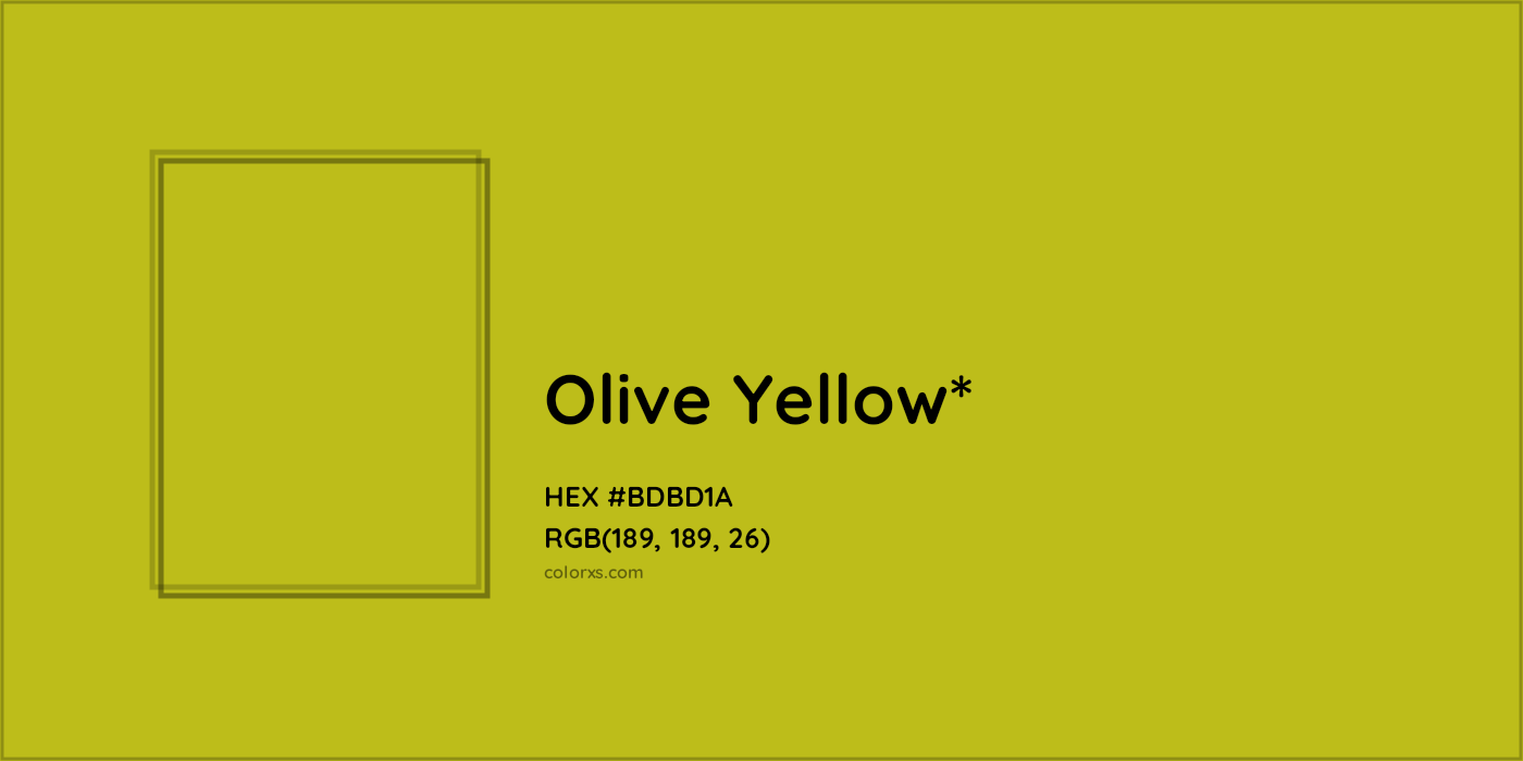 HEX #BDBD1A Color Name, Color Code, Palettes, Similar Paints, Images
