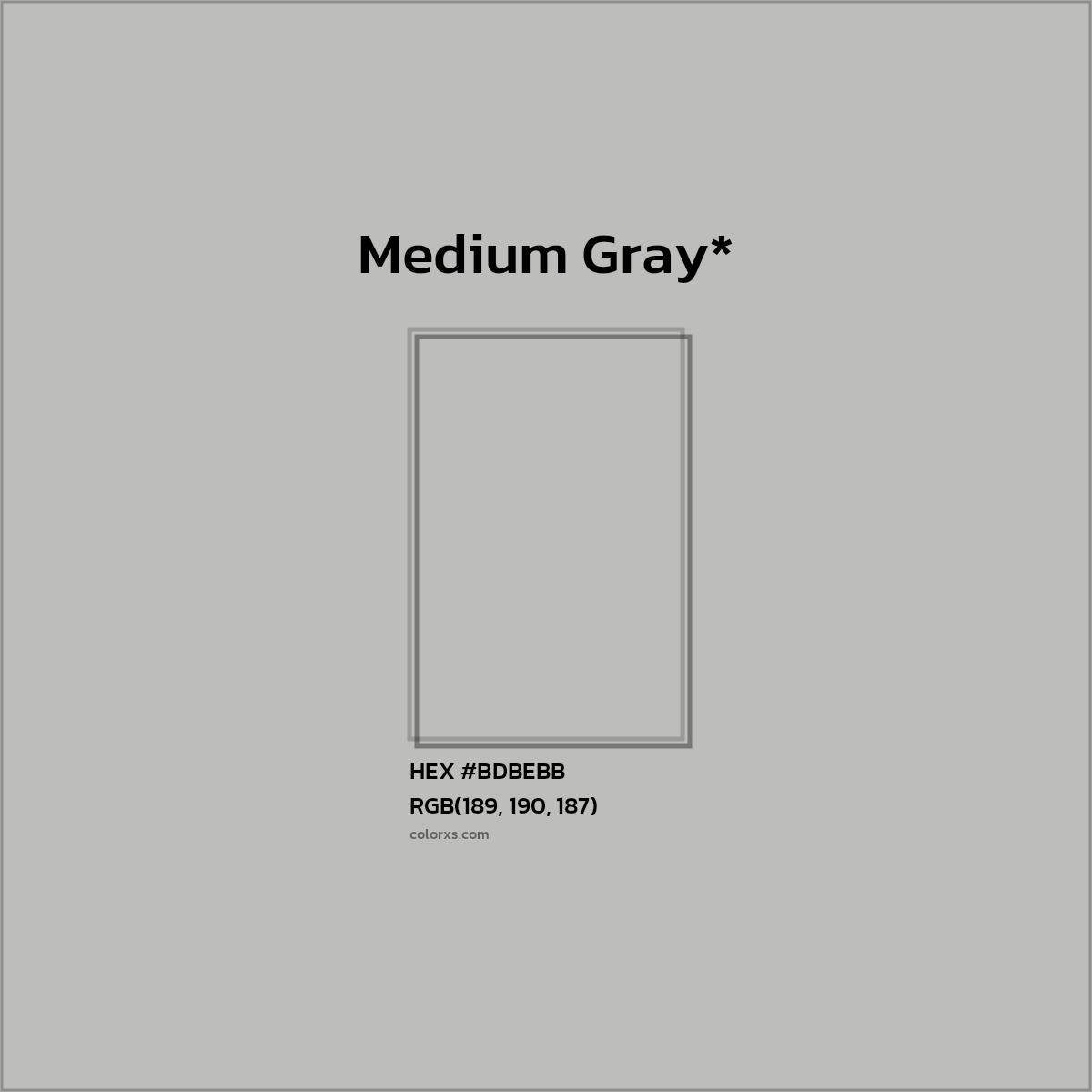 HEX #BDBEBB Color Name, Color Code, Palettes, Similar Paints, Images