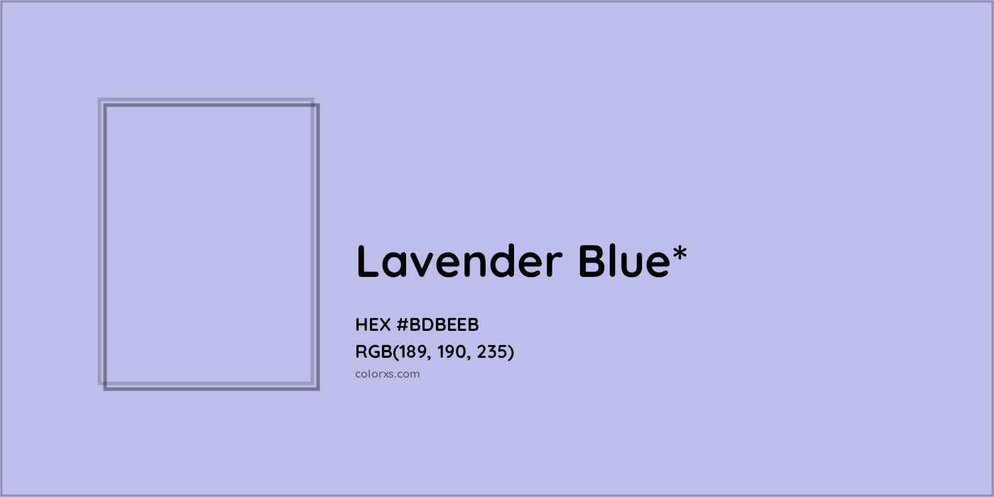 HEX #BDBEEB Color Name, Color Code, Palettes, Similar Paints, Images