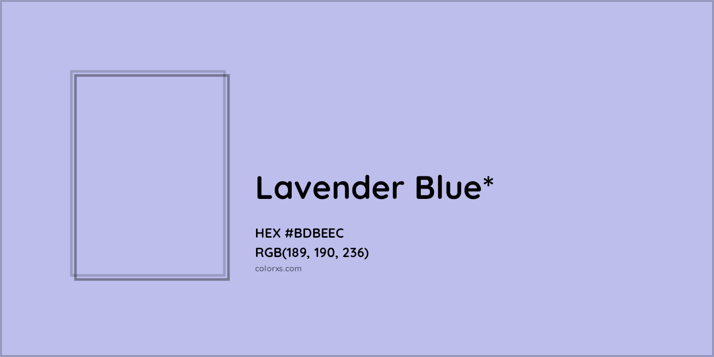HEX #BDBEEC Color Name, Color Code, Palettes, Similar Paints, Images
