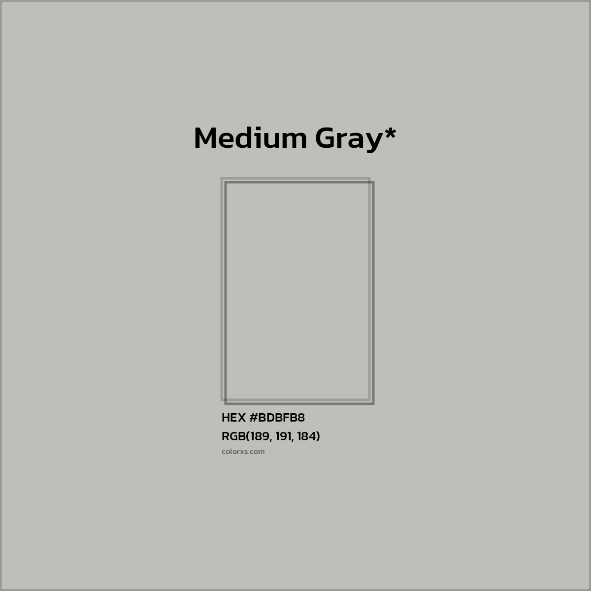 HEX #BDBFB8 Color Name, Color Code, Palettes, Similar Paints, Images