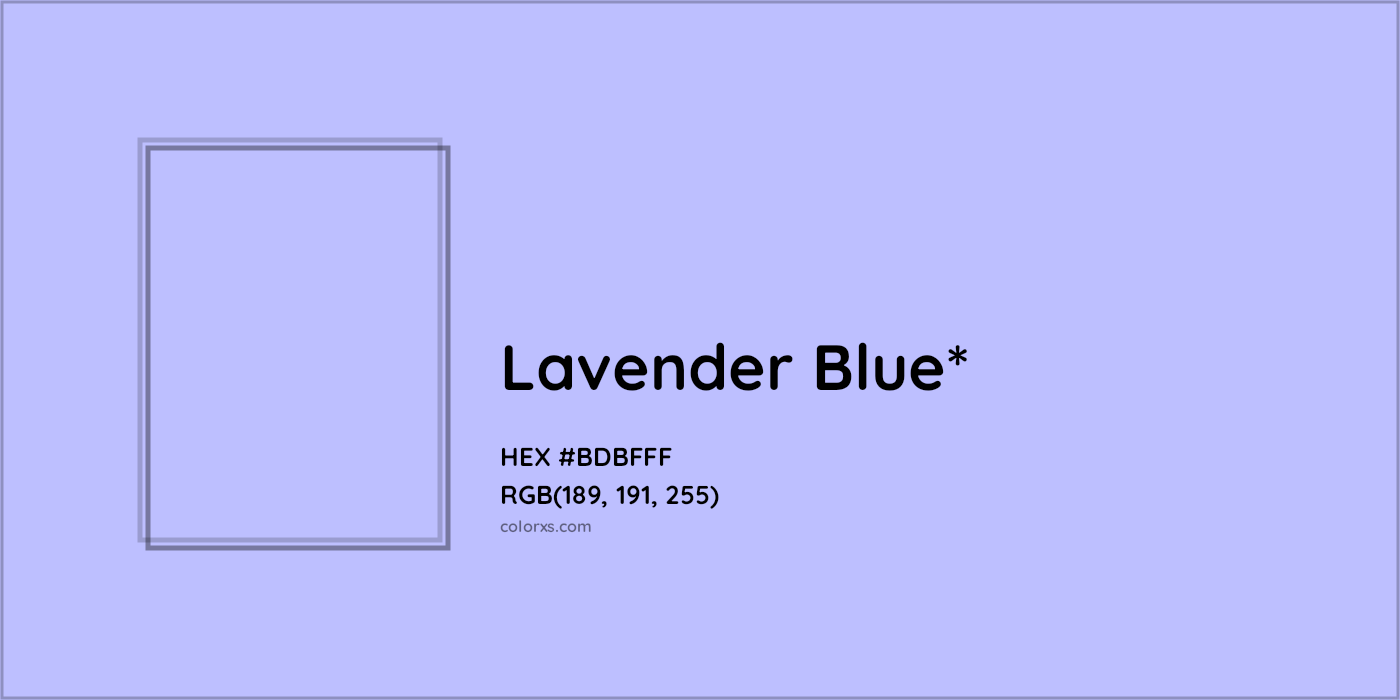 HEX #BDBFFF Color Name, Color Code, Palettes, Similar Paints, Images