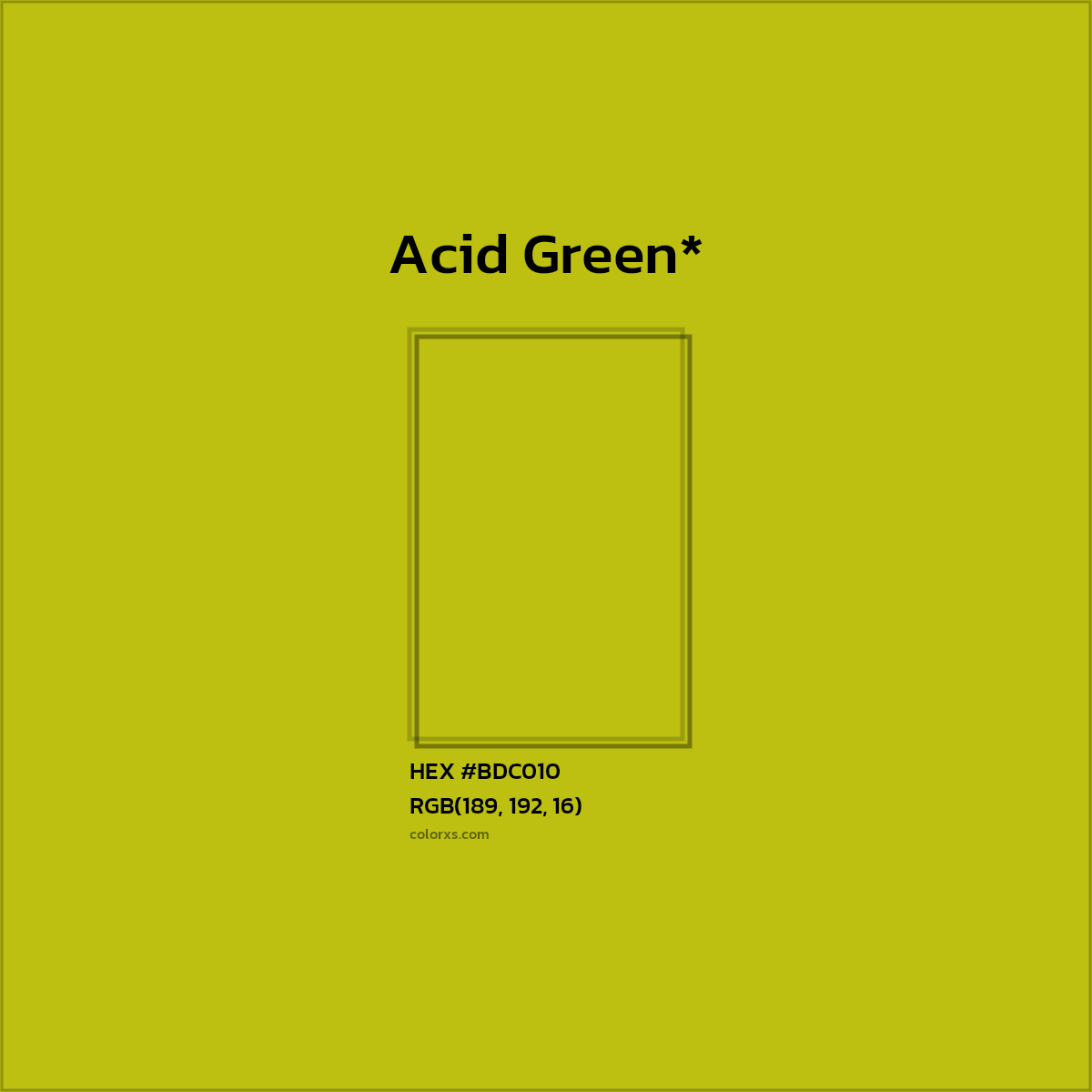 HEX #BDC010 Color Name, Color Code, Palettes, Similar Paints, Images