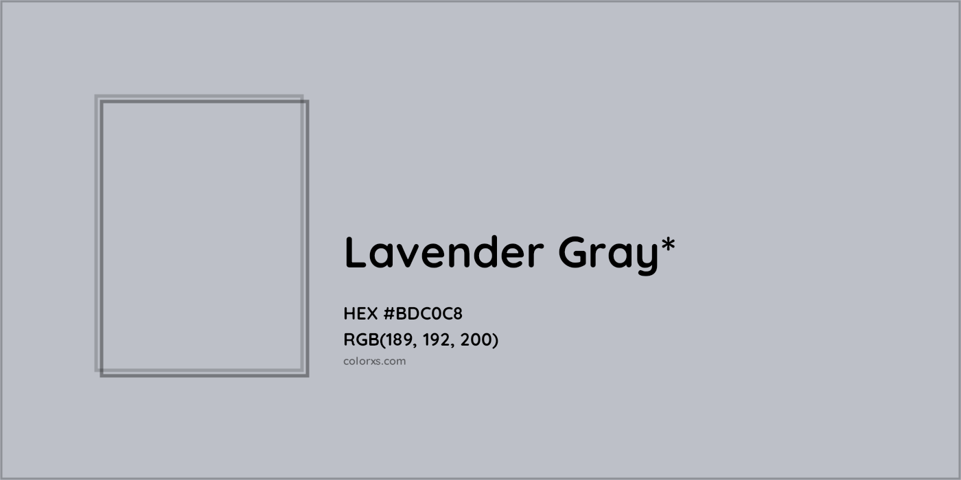 HEX #BDC0C8 Color Name, Color Code, Palettes, Similar Paints, Images