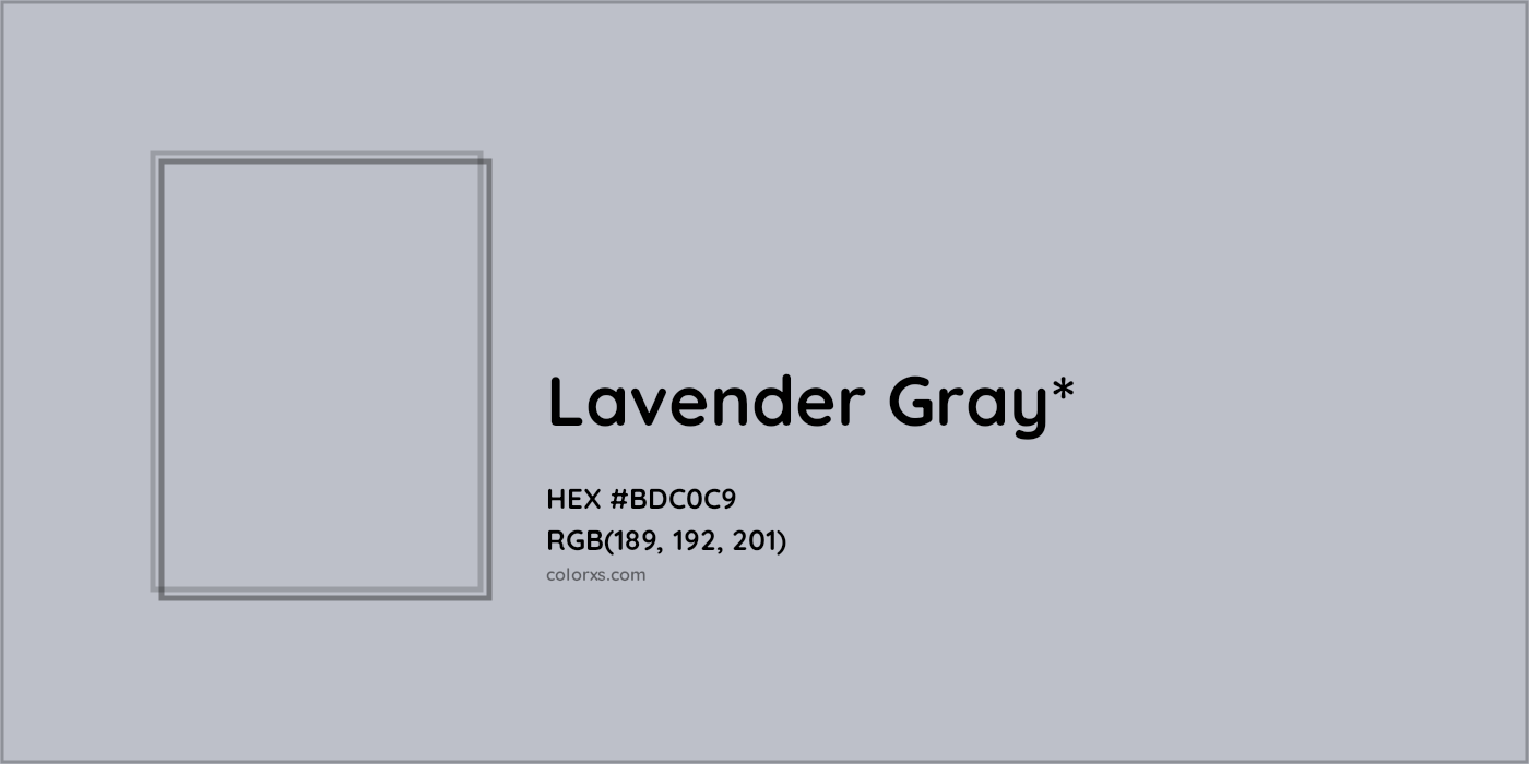 HEX #BDC0C9 Color Name, Color Code, Palettes, Similar Paints, Images