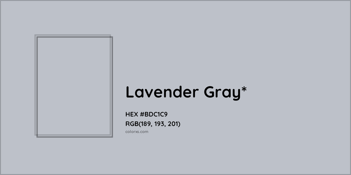 HEX #BDC1C9 Color Name, Color Code, Palettes, Similar Paints, Images