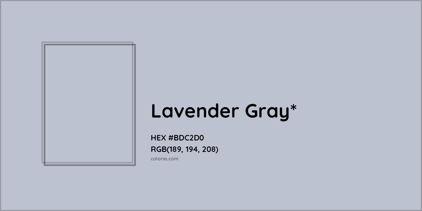 HEX #BDC2D0 Color Name, Color Code, Palettes, Similar Paints, Images