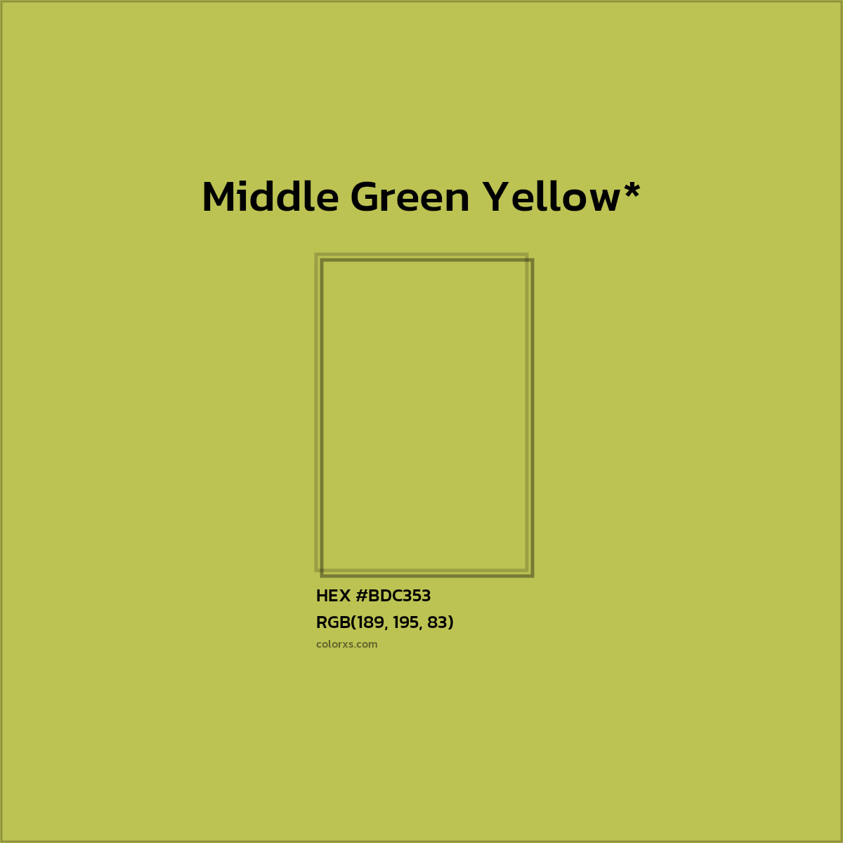 HEX #BDC353 Color Name, Color Code, Palettes, Similar Paints, Images