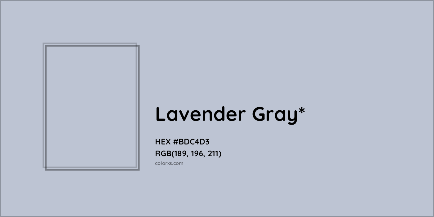HEX #BDC4D3 Color Name, Color Code, Palettes, Similar Paints, Images