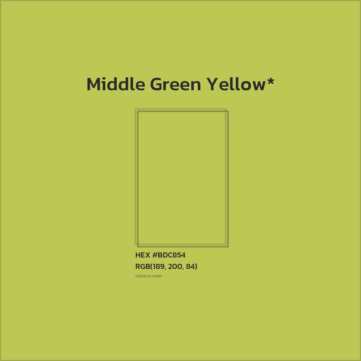 HEX #BDC854 Color Name, Color Code, Palettes, Similar Paints, Images