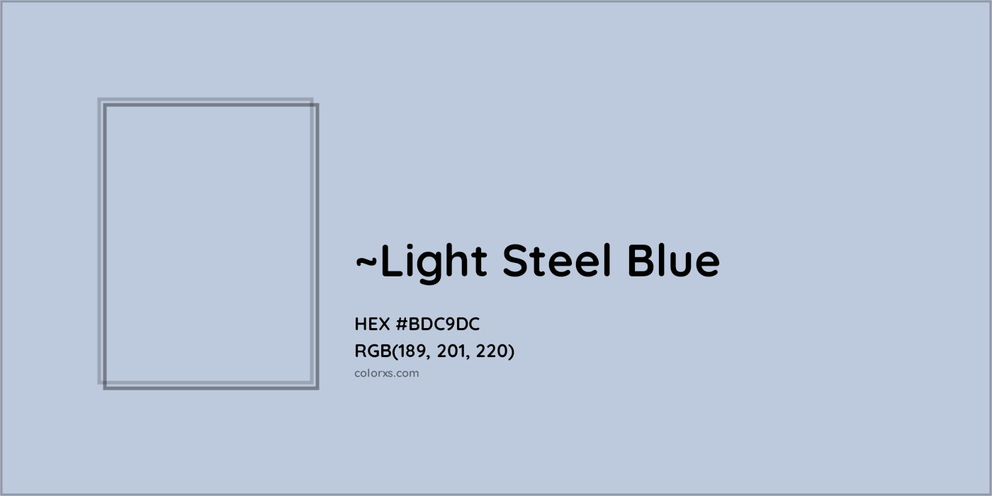 HEX #BDC9DC Color Name, Color Code, Palettes, Similar Paints, Images