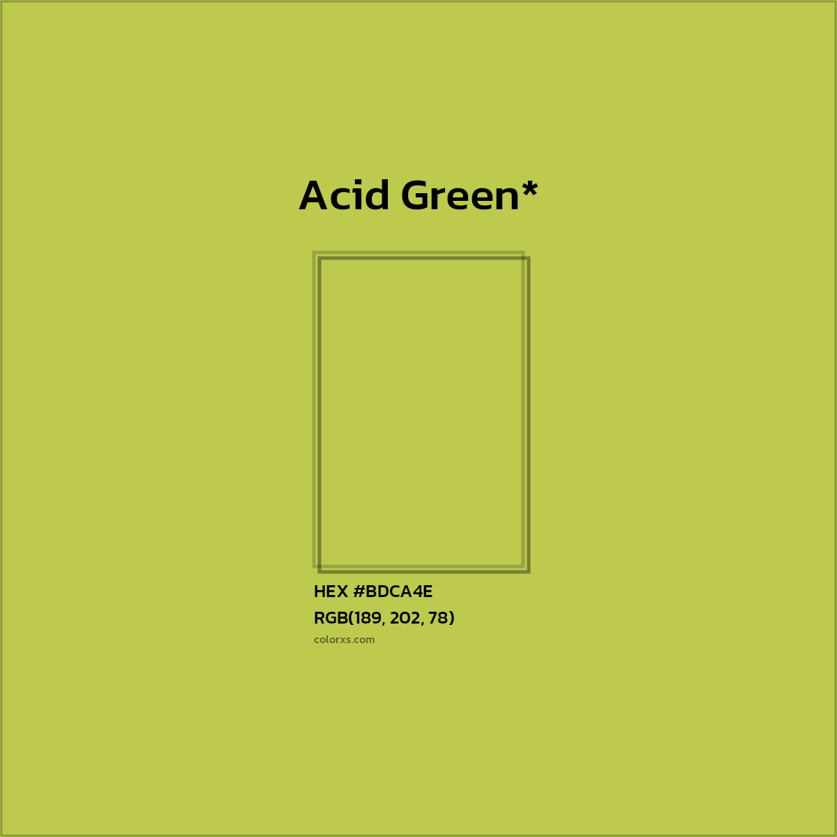 HEX #BDCA4E Color Name, Color Code, Palettes, Similar Paints, Images