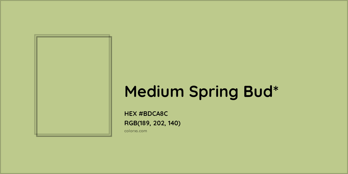 HEX #BDCA8C Color Name, Color Code, Palettes, Similar Paints, Images