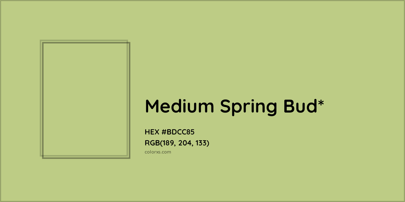 HEX #BDCC85 Color Name, Color Code, Palettes, Similar Paints, Images