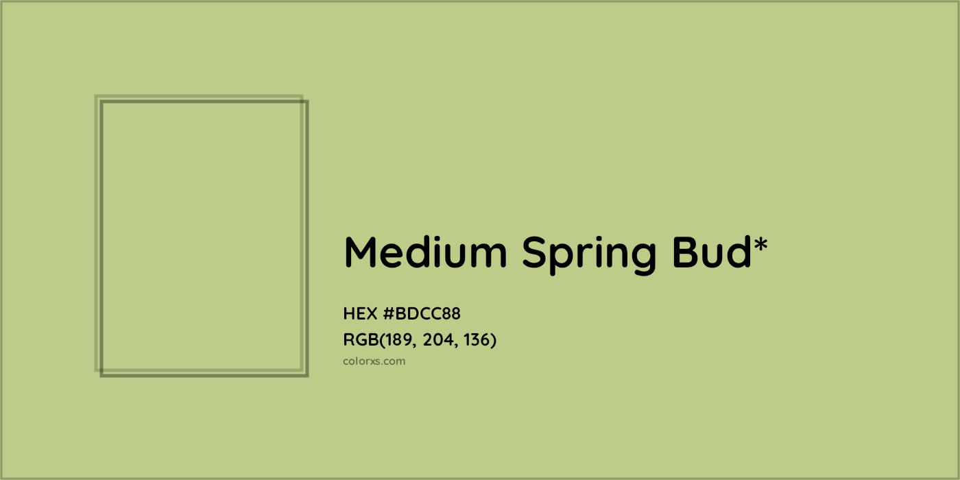 HEX #BDCC88 Color Name, Color Code, Palettes, Similar Paints, Images