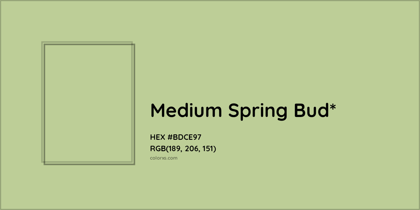HEX #BDCE97 Color Name, Color Code, Palettes, Similar Paints, Images