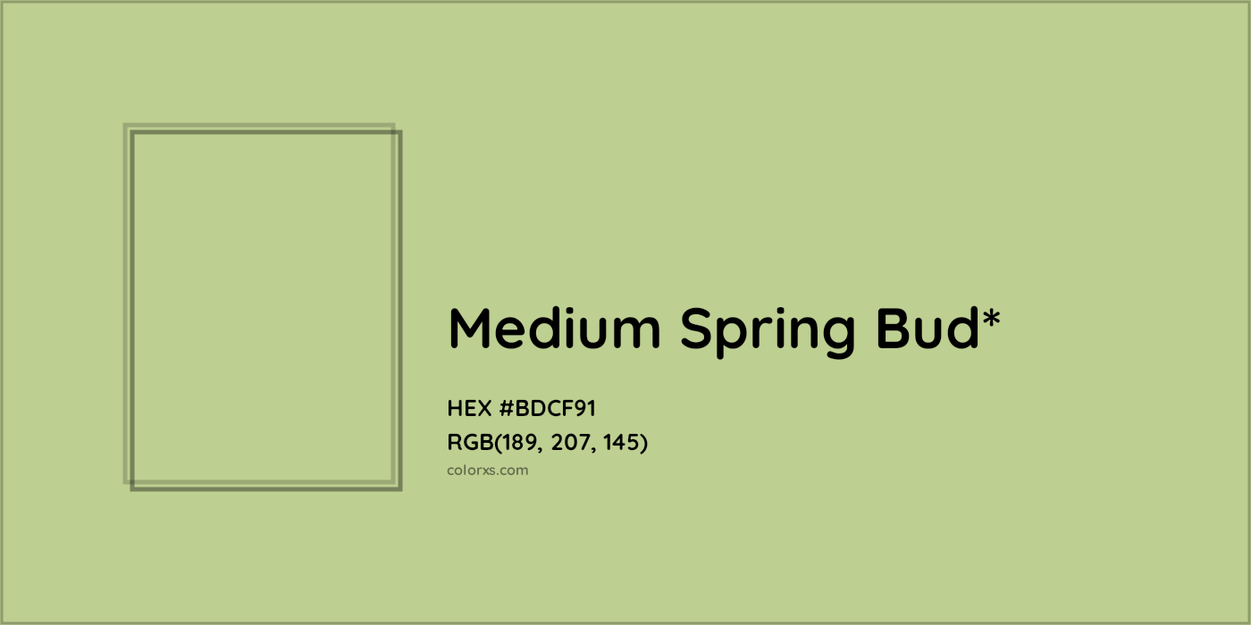 HEX #BDCF91 Color Name, Color Code, Palettes, Similar Paints, Images